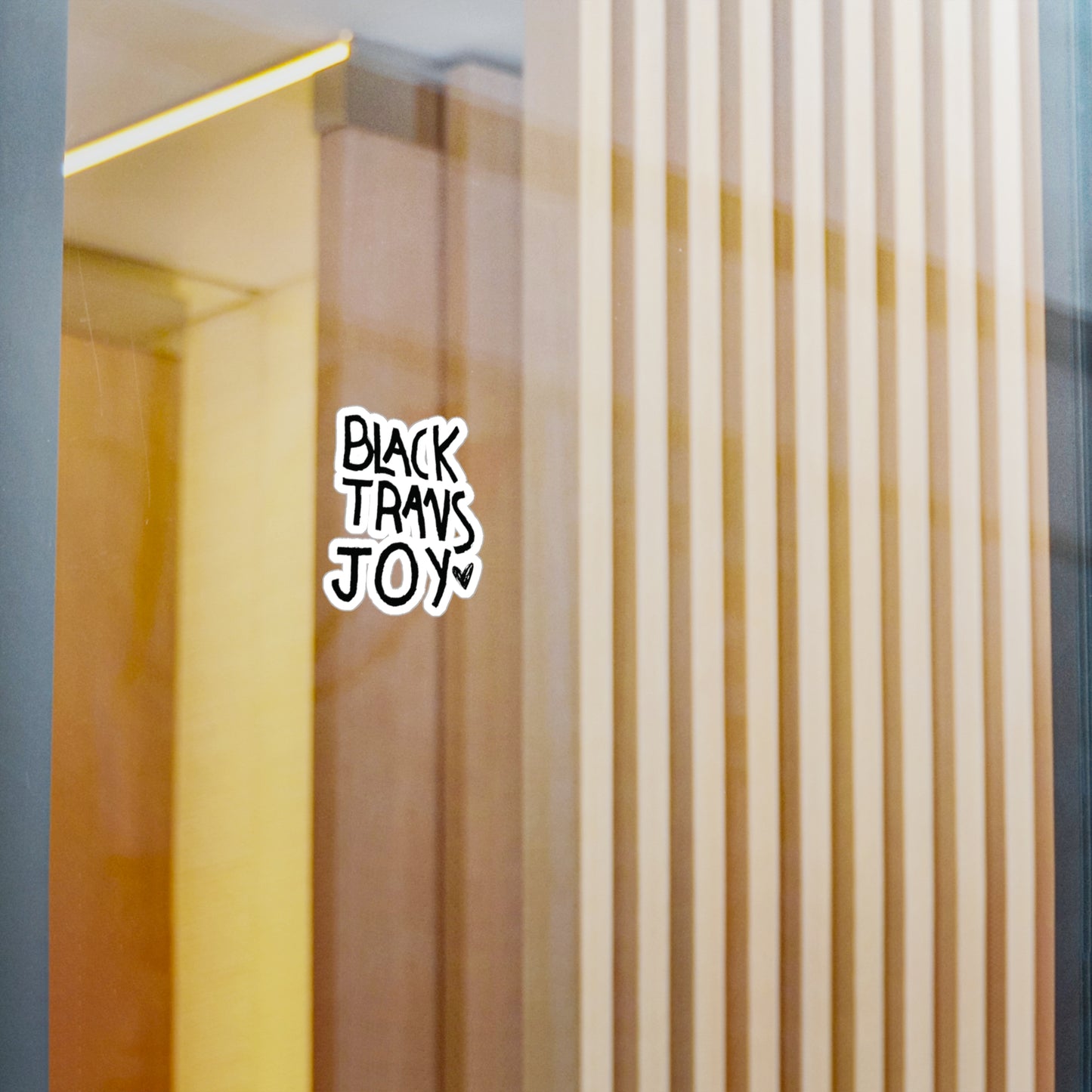BLACK TRANS JOY STICKER